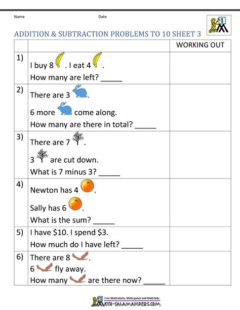addition and subtraction word problems .